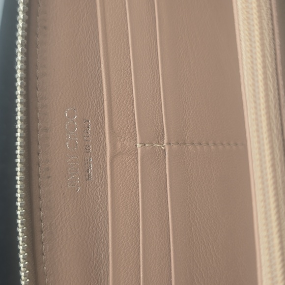 Jimmy Choo Filipa Star Metallic Silver Studded Zip Long Wallet (VERY GOOD)✨️ - Picture 8 of 13